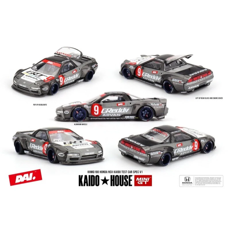 Kaido House x Mini GT KHMG190 1/64 Honda NSX Kaido Test Car Spec V1 - Image 6