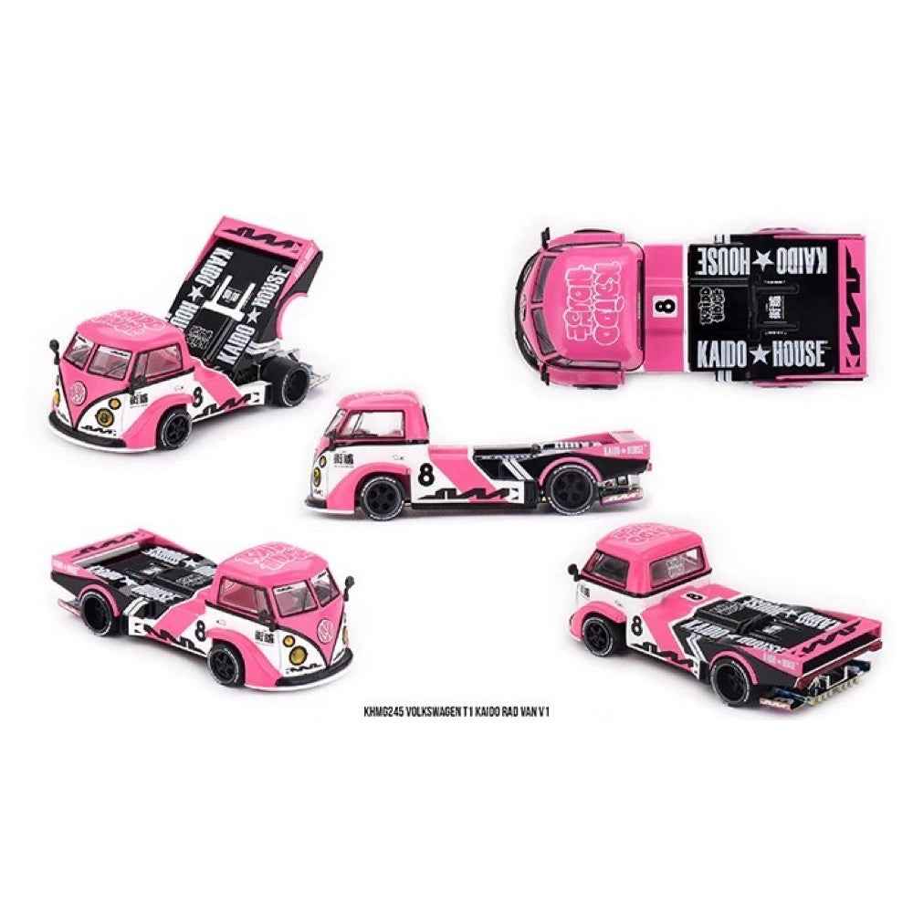 Kaido House x Mini GT KHMG245 1/64 Volkswagen T1 Kaido Rad Van V1 - Image 6