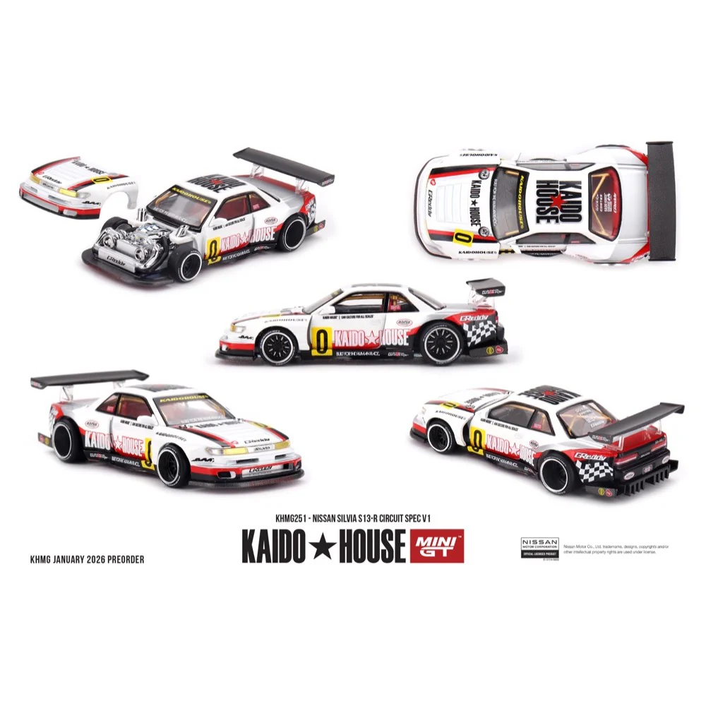 Kaido House x Mini GT KHMG251 1/64 Nissan Silvia S13-R Circuit Spec V1 - Image 6