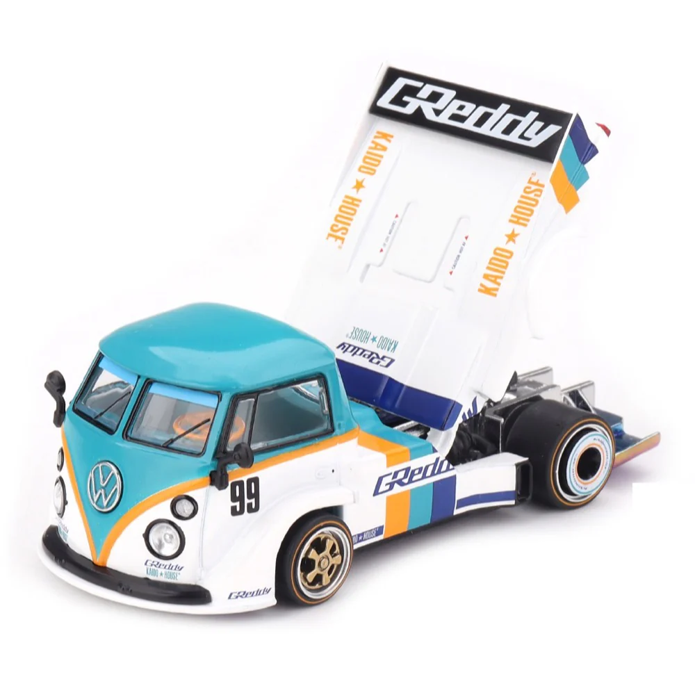 Kaido House x Mini GT KHMG261 1/64 Volkswagen T1 GReddy Pickup V1 - Image 2