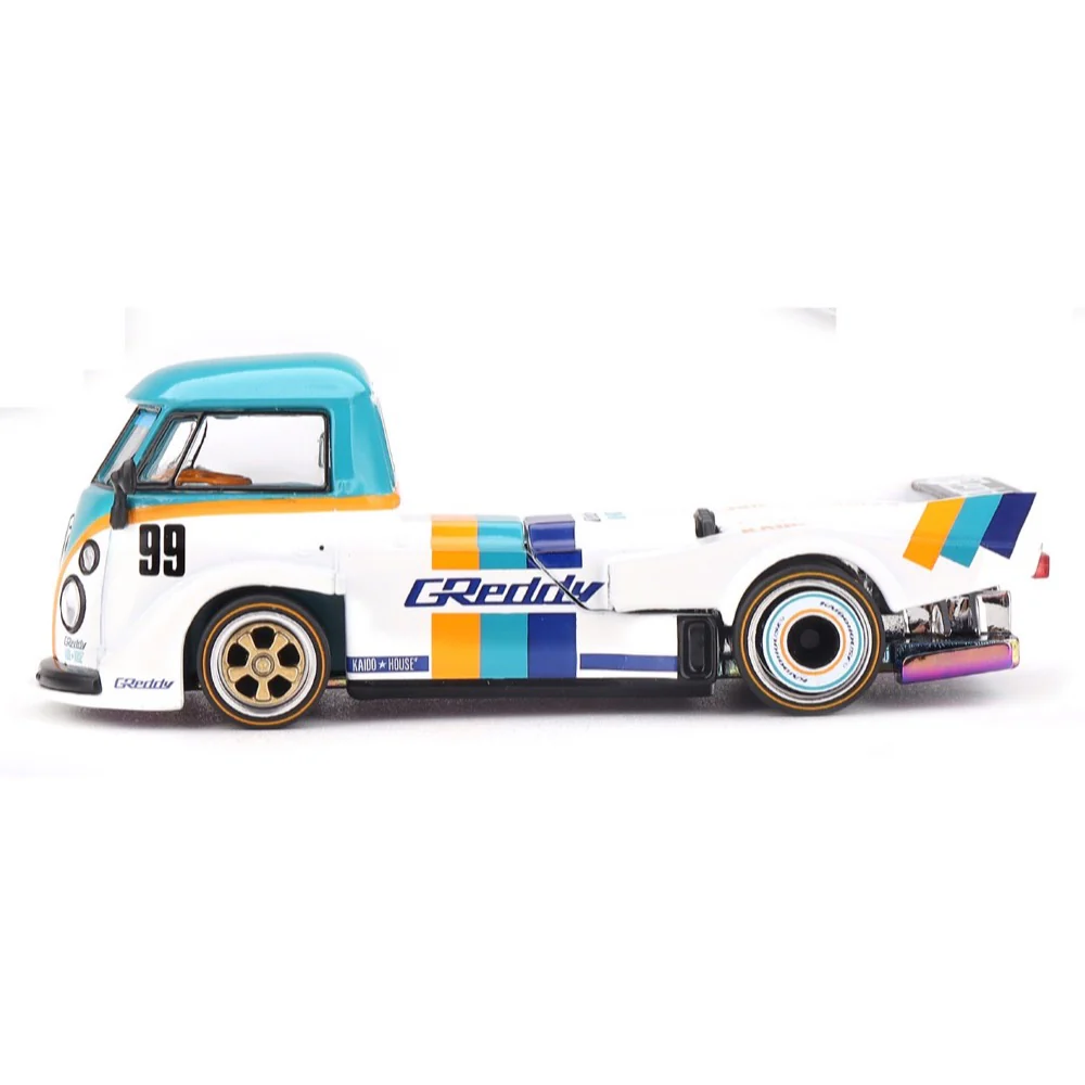 Kaido House x Mini GT KHMG261 1/64 Volkswagen T1 GReddy Pickup V1 - Image 3