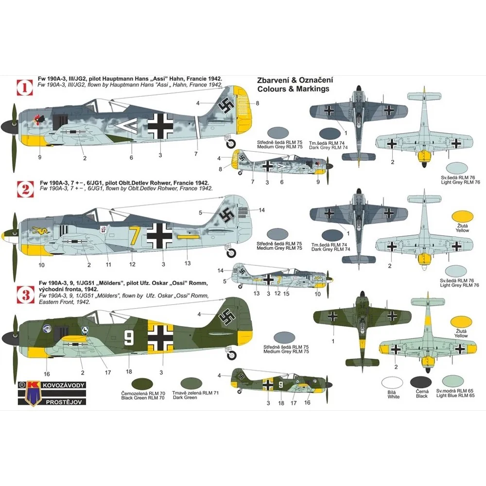 KP Models 0491 1/72 Focke-Wulf Fw-190A-3 'Aces' - Image 2
