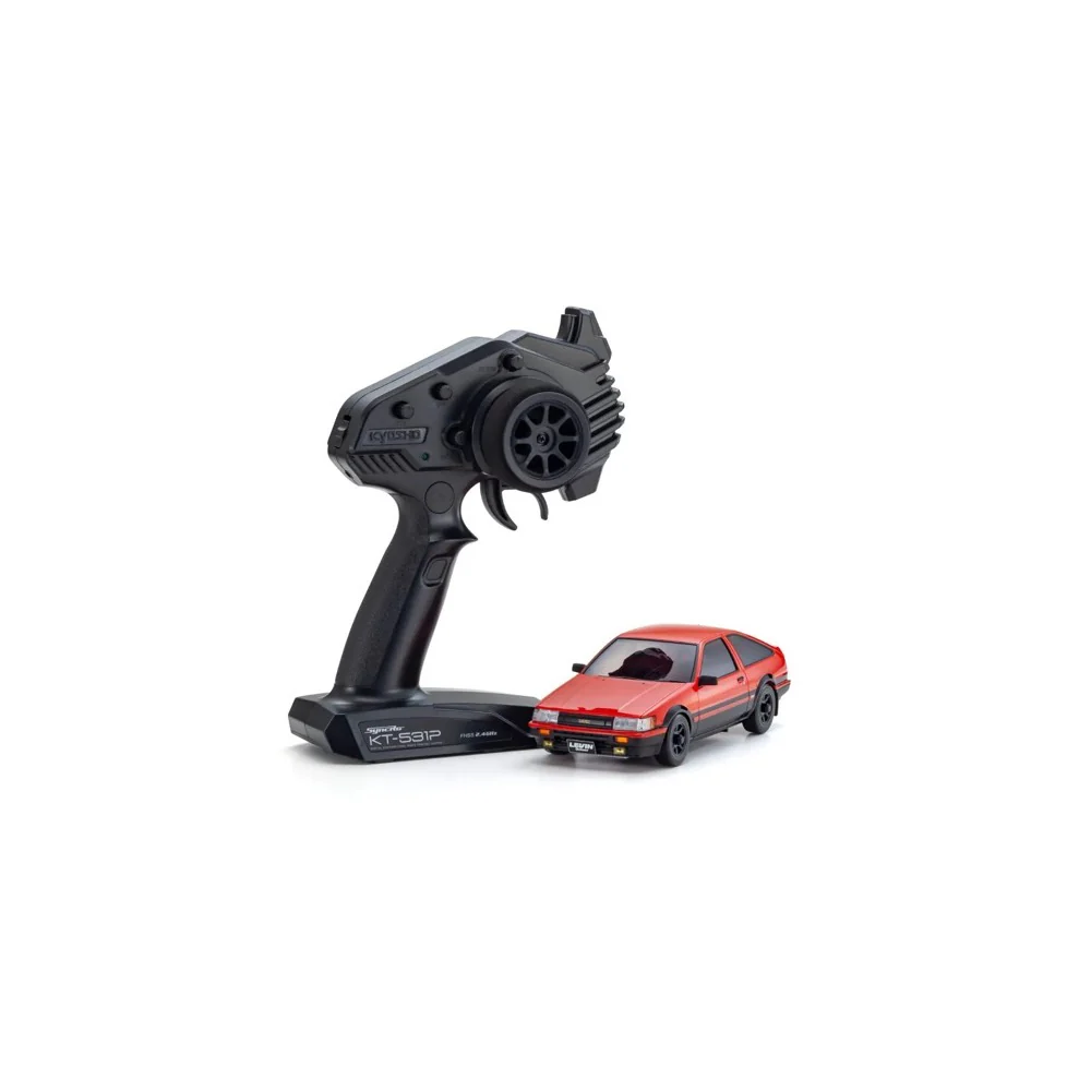 Kyosho 1/24 Mini-Z Toyota Corolla Levin AE86 Red/Black AWD MA-020 Readyset 32641RBK - Image 3