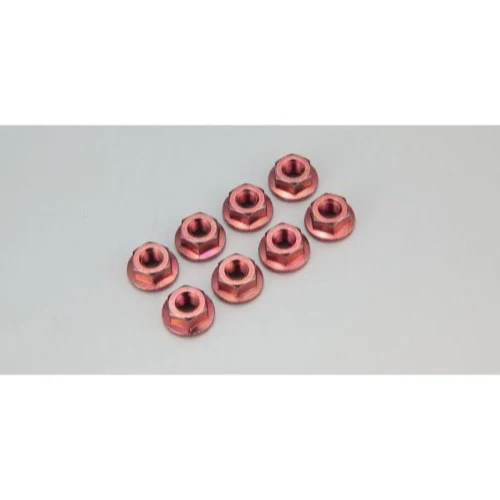 Kyosho 1-N4045F-R Nut (M4X4.5) Flanged (Steel/ Red/8pcs)
