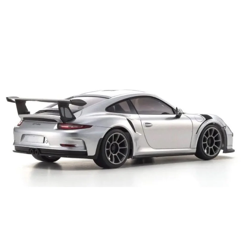 Kyosho 32358S Mini-Z Porsche 911 GT3 RS GT Metallic Silver RWD MR-04 Readyset RC Car - Image 2