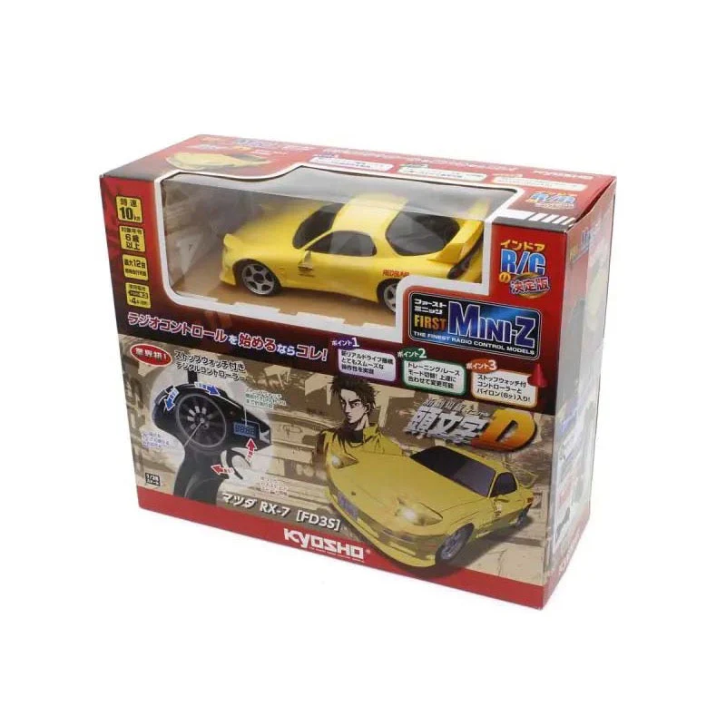 Kyosho First Mini-Z Initial D Mazda RX-7 FD3S RC Car (Yellow) - Image 7