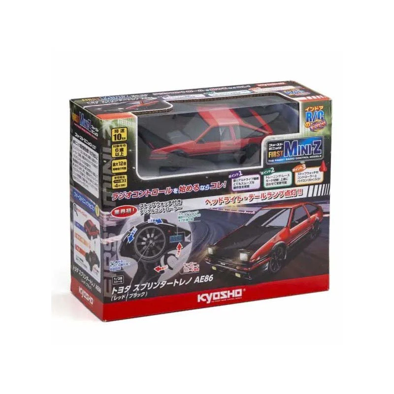 Kyosho First Mini-Z Toyota Sprinter Trueno AE86 RC Car (Red/Black) - Image 7