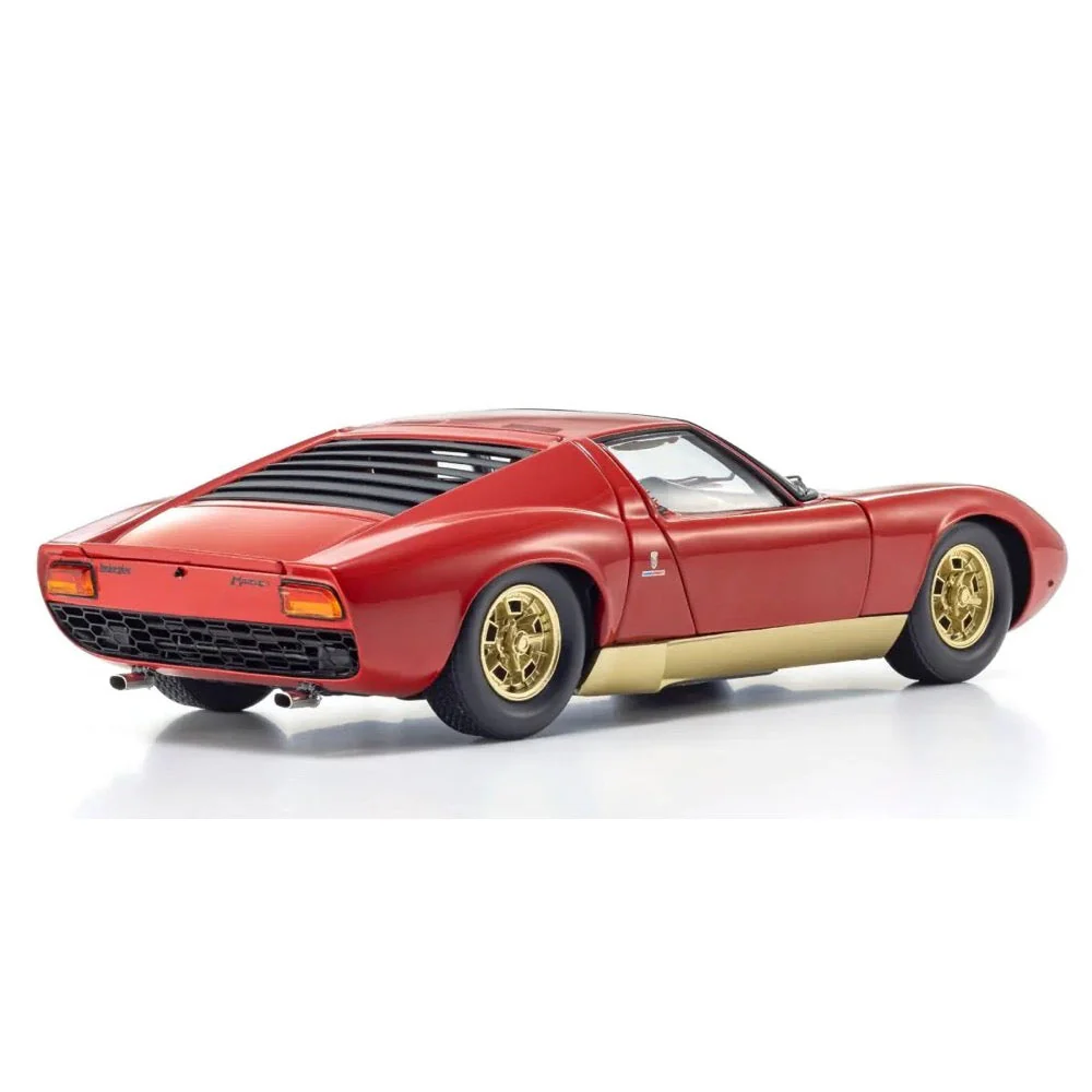 Kyosho KSD08314R 1/18 Lamborghini Miura P400 Red/Gold Int. Brown - Image 2