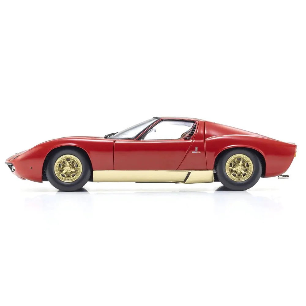 Kyosho KSD08314R 1/18 Lamborghini Miura P400 Red/Gold Int. Brown - Image 3