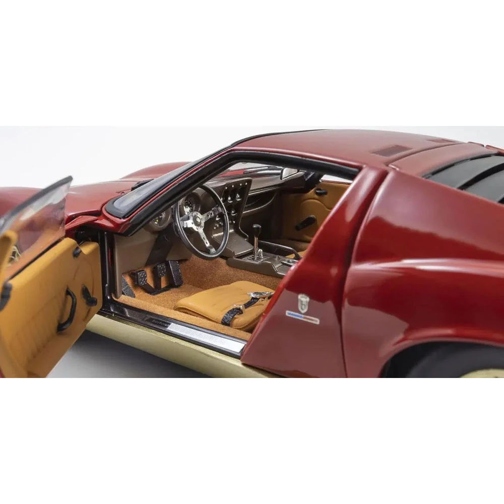 Kyosho KSD08314R 1/18 Lamborghini Miura P400 Red/Gold Int. Brown - Image 5