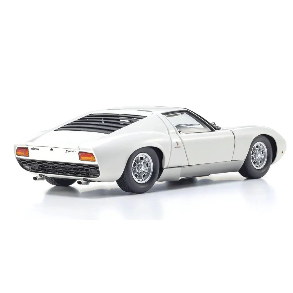 Kyosho KSD08314W 1/18 Lamborghini Miura P400 White/Silver Int. Black - Image 2