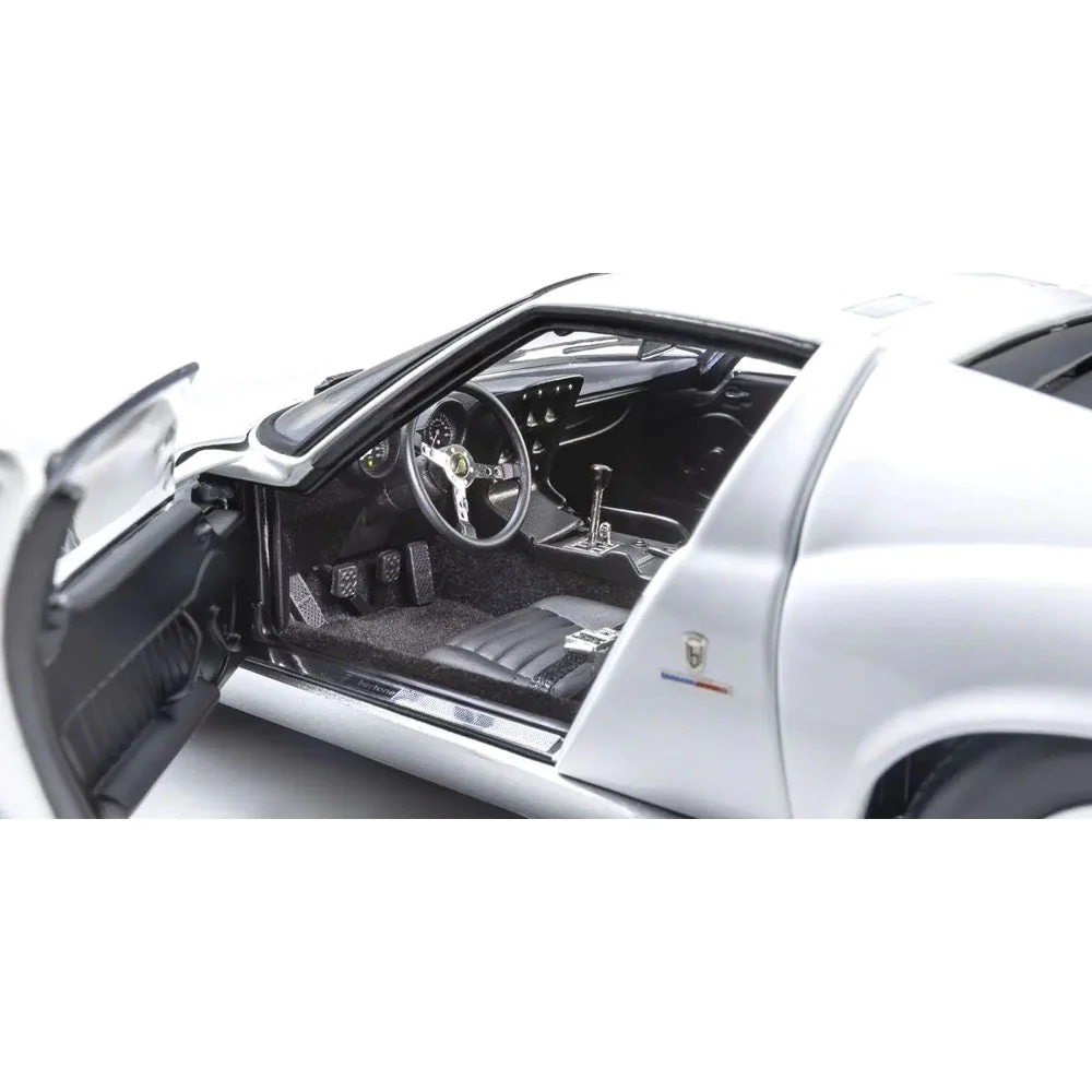 Kyosho KSD08314W 1/18 Lamborghini Miura P400 White/Silver Int. Black - Image 5