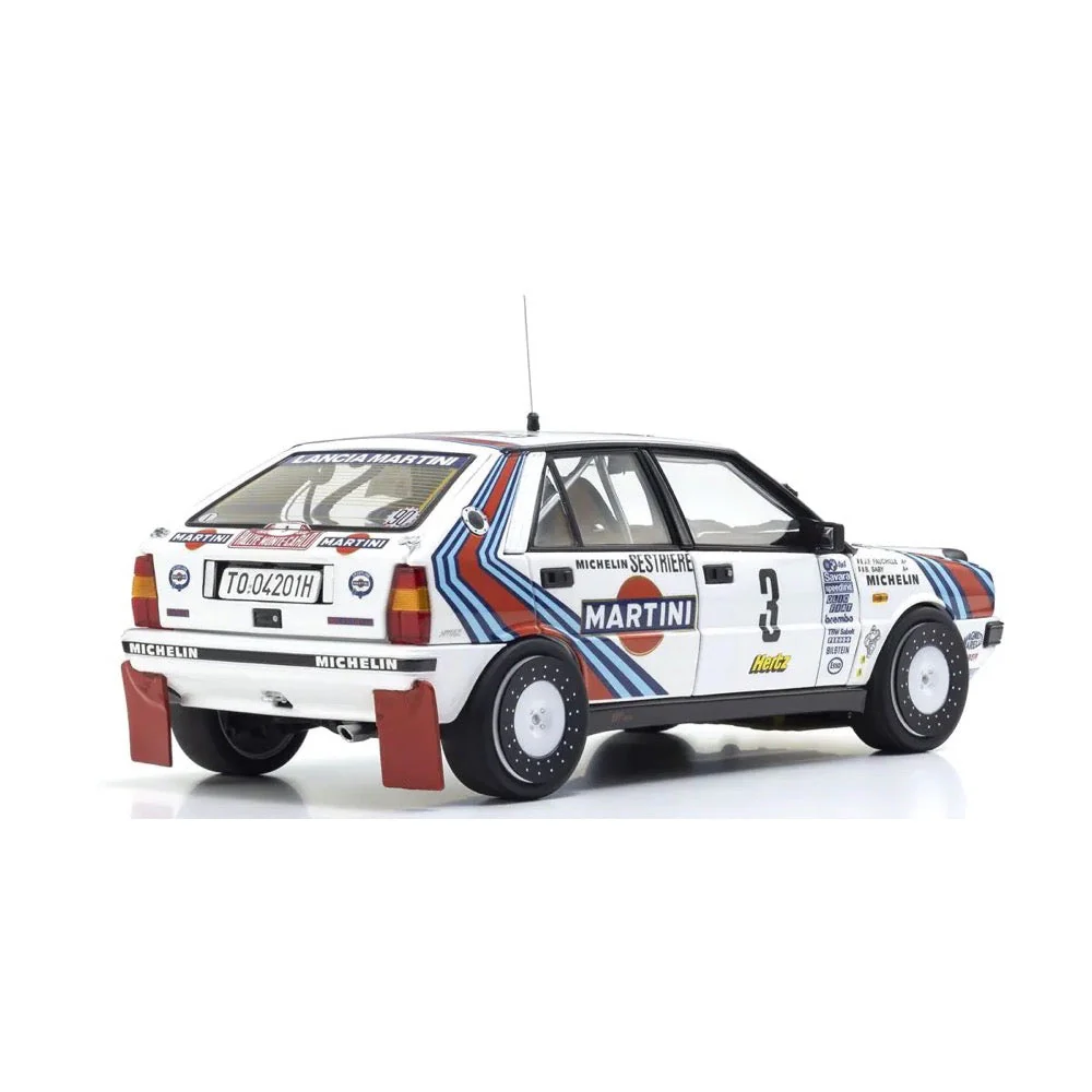 Kyosho KSD08960F 1/18 Lancia Delta HF 4WD 1988 Rallye Monte Carlo LANCIA MARTINI Nr.3 Diecast Model Car - Image 2