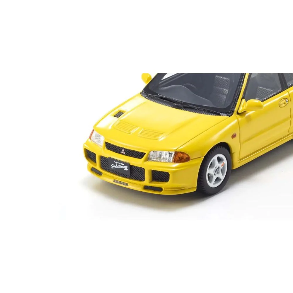 Kyosho KSR43120Y 1/43 Mitsubishi Lancer Evolution III Yellow Resin Model Car - Image 5
