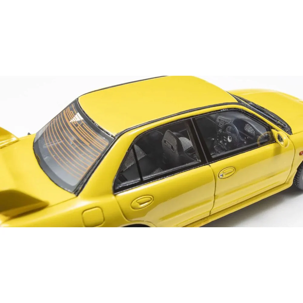 Kyosho KSR43120Y 1/43 Mitsubishi Lancer Evolution III Yellow Resin Model Car - Image 6