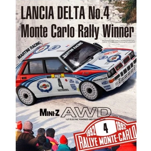 Kyosho Mini-Z Lancia Delta No.4 1992 Monte Carlo Rally Winner AWD - Image 5