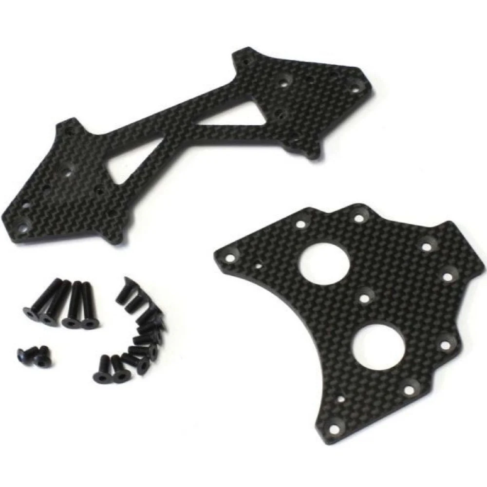 Kyosho SCW022B Long Wb Rear Plate Set (273mm/Carbon) [Scw022B]