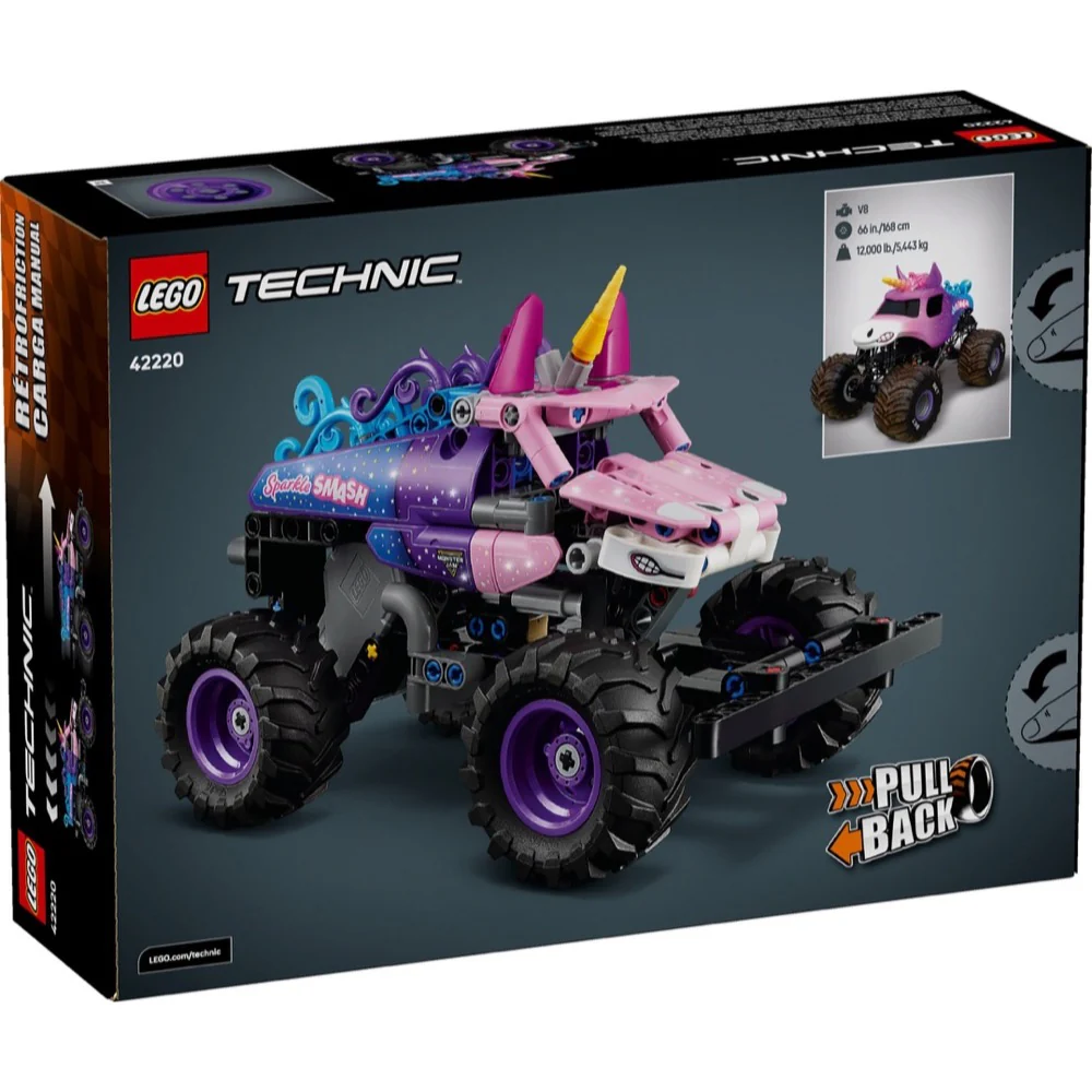 LEGO 42220 Technic Monster Jam Sparkle Smash Pull-Back - Image 6