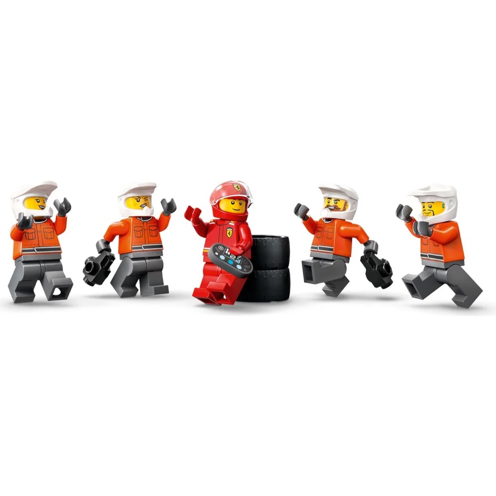 LEGO 60443 City F1 Pit Stop & Pit Crew with Ferrari - Image 3