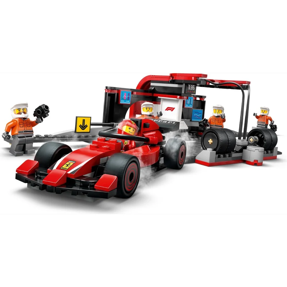 LEGO 60443 City F1 Pit Stop & Pit Crew with Ferrari - Image 4