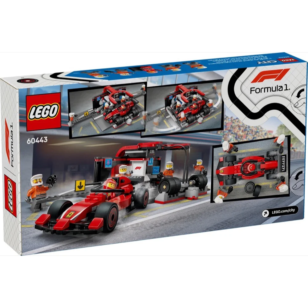 LEGO 60443 City F1 Pit Stop & Pit Crew with Ferrari - Image 7