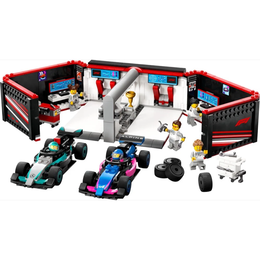 LEGO 60444 City F1 Garage & Mercedes AMG & Alpine Cars - Image 2