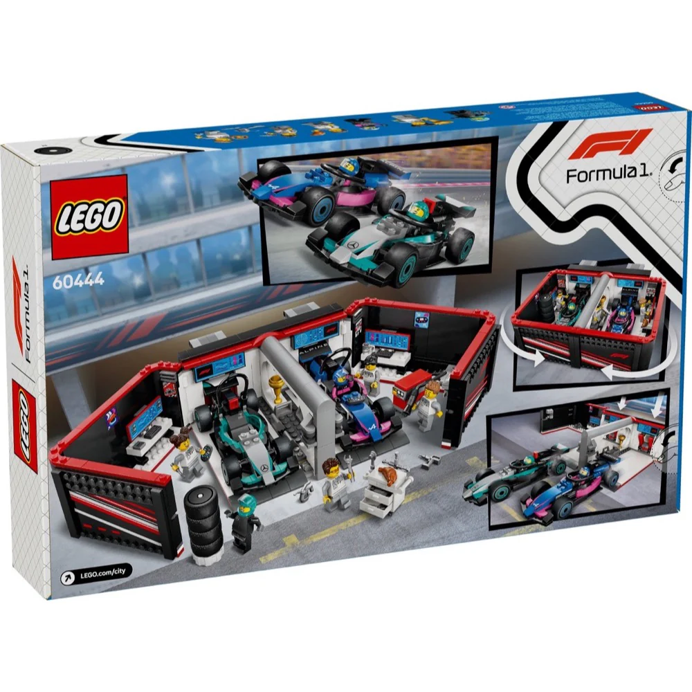LEGO 60444 City F1 Garage & Mercedes AMG & Alpine Cars - Image 3