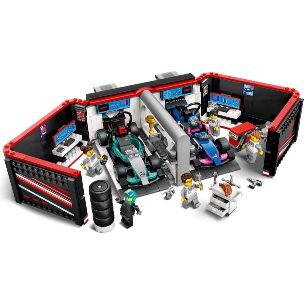 LEGO 60444 City F1 Garage & Mercedes AMG & Alpine Cars - Image 4