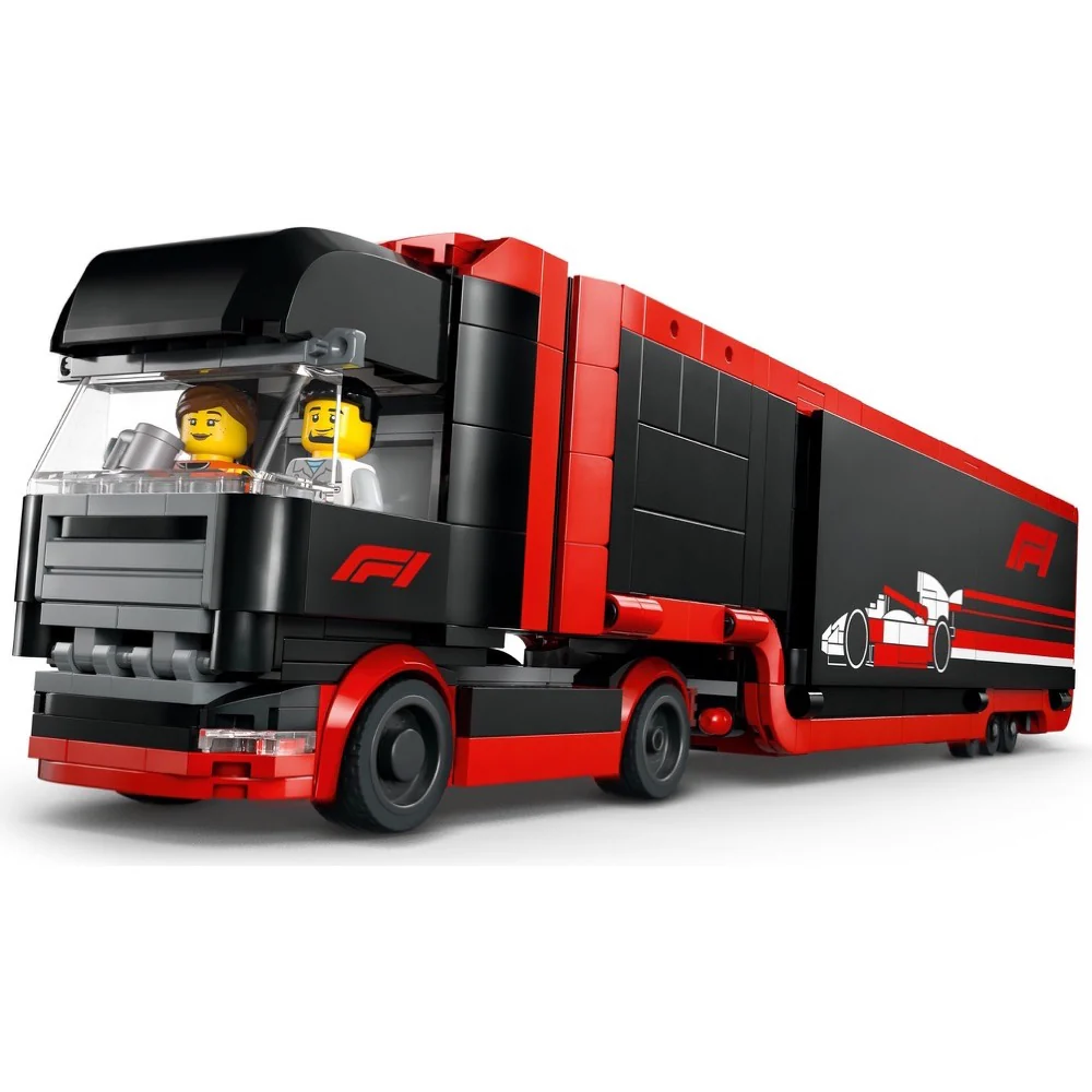 LEGO 60445 City F1 Truck with Red Bull & Aston Martin F1 Cars - Image 3