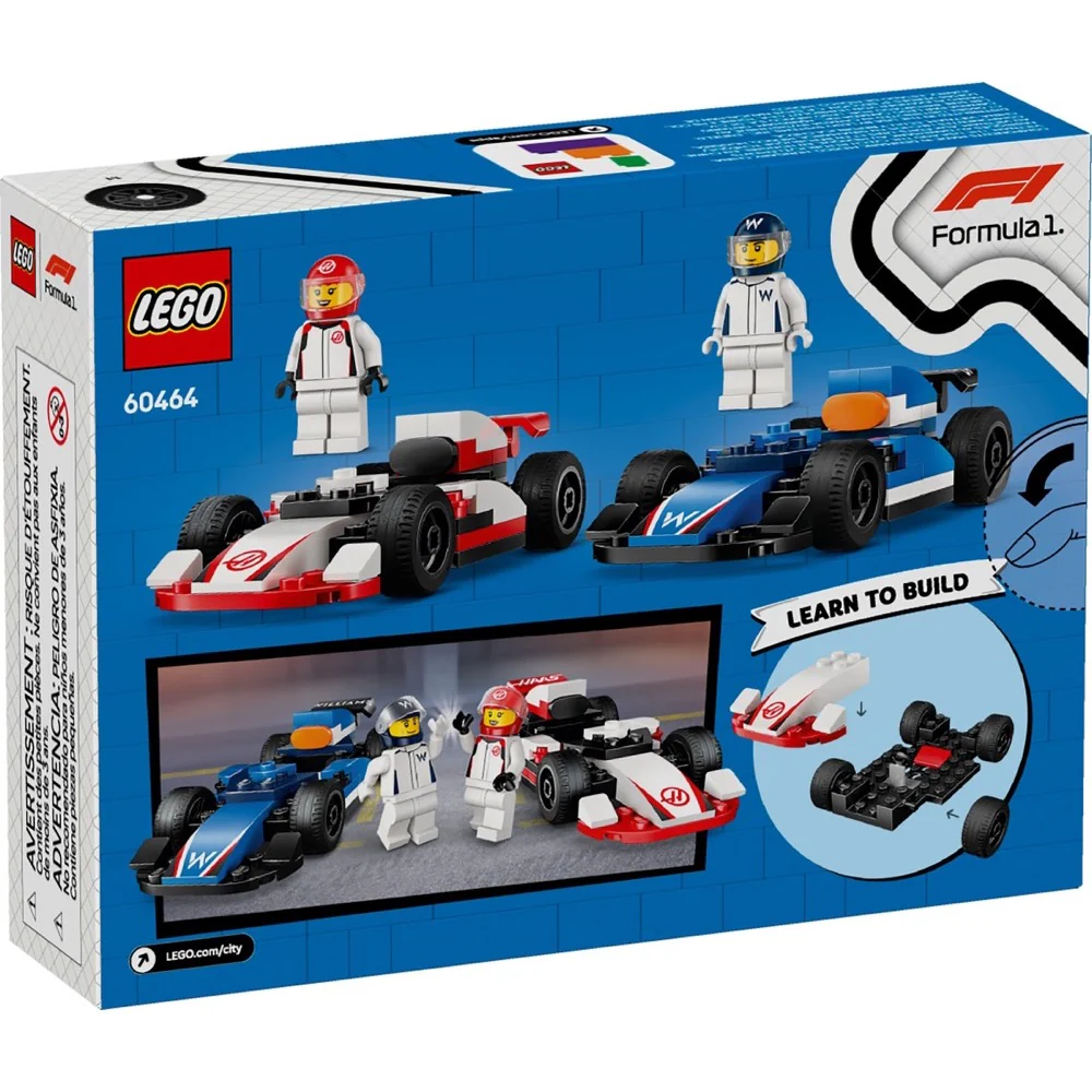 LEGO 60464 City F1 Williams Racing & Haas F1 Race Cars - Image 5