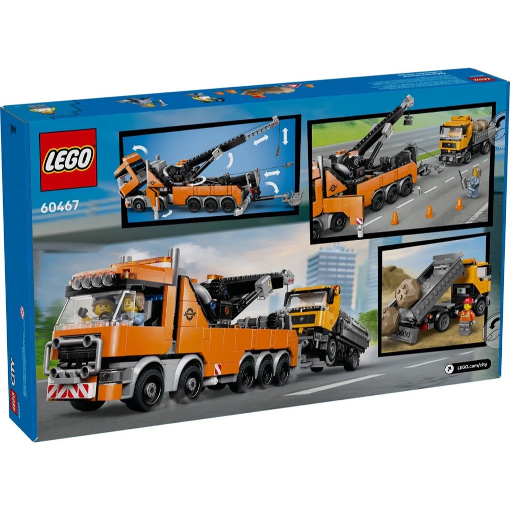 Lego 60467 City Heavy-Duty Recovery Tow Truck with Crane - Image 11