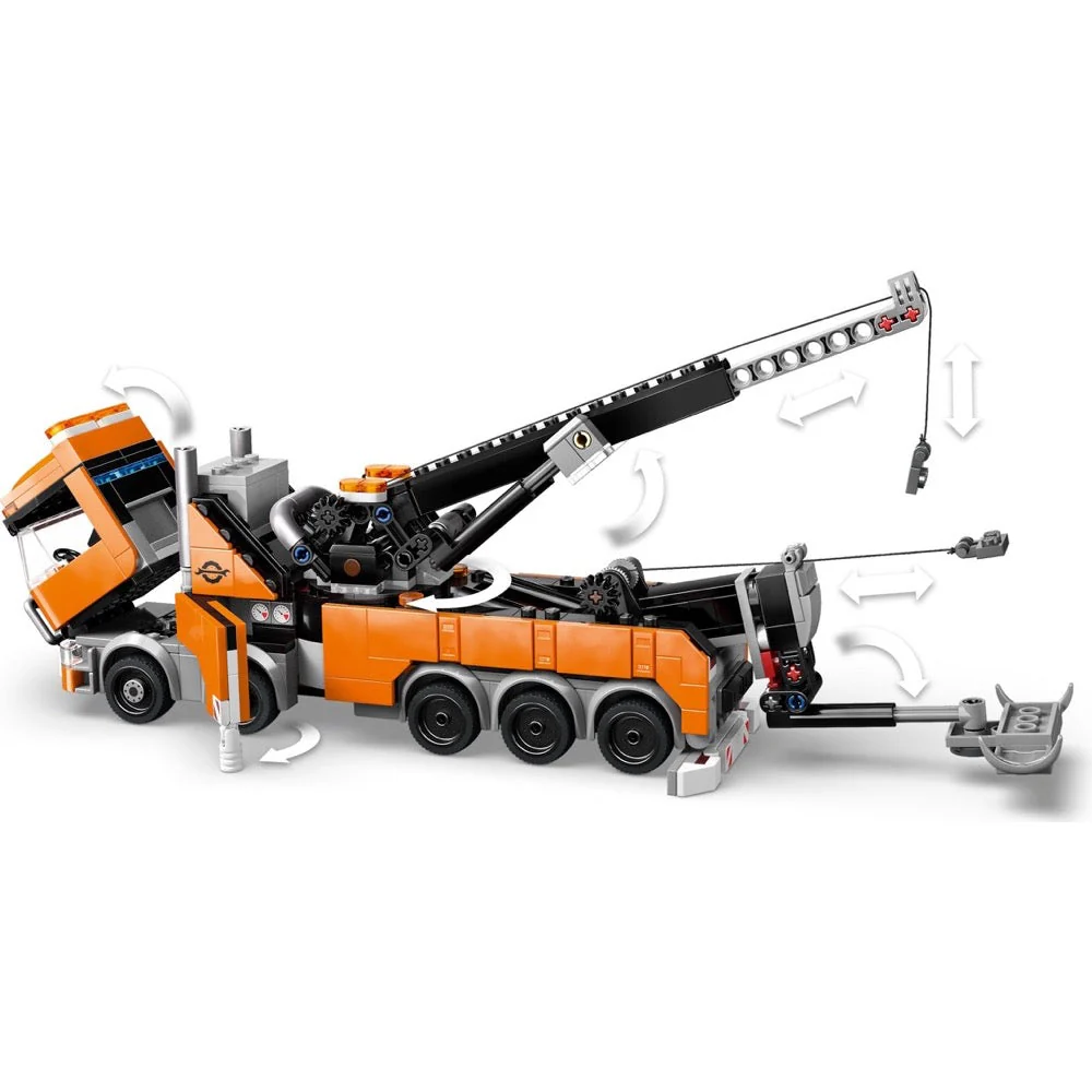 Lego 60467 City Heavy-Duty Recovery Tow Truck with Crane - Image 5