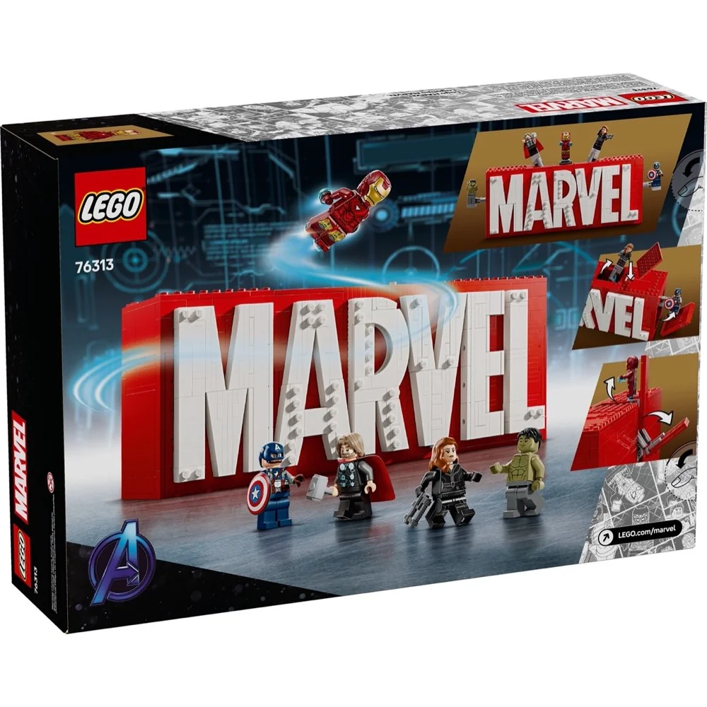 LEGO 76313 Super Heroes Marvel MARVEL Logo & Minifigures - Image 7
