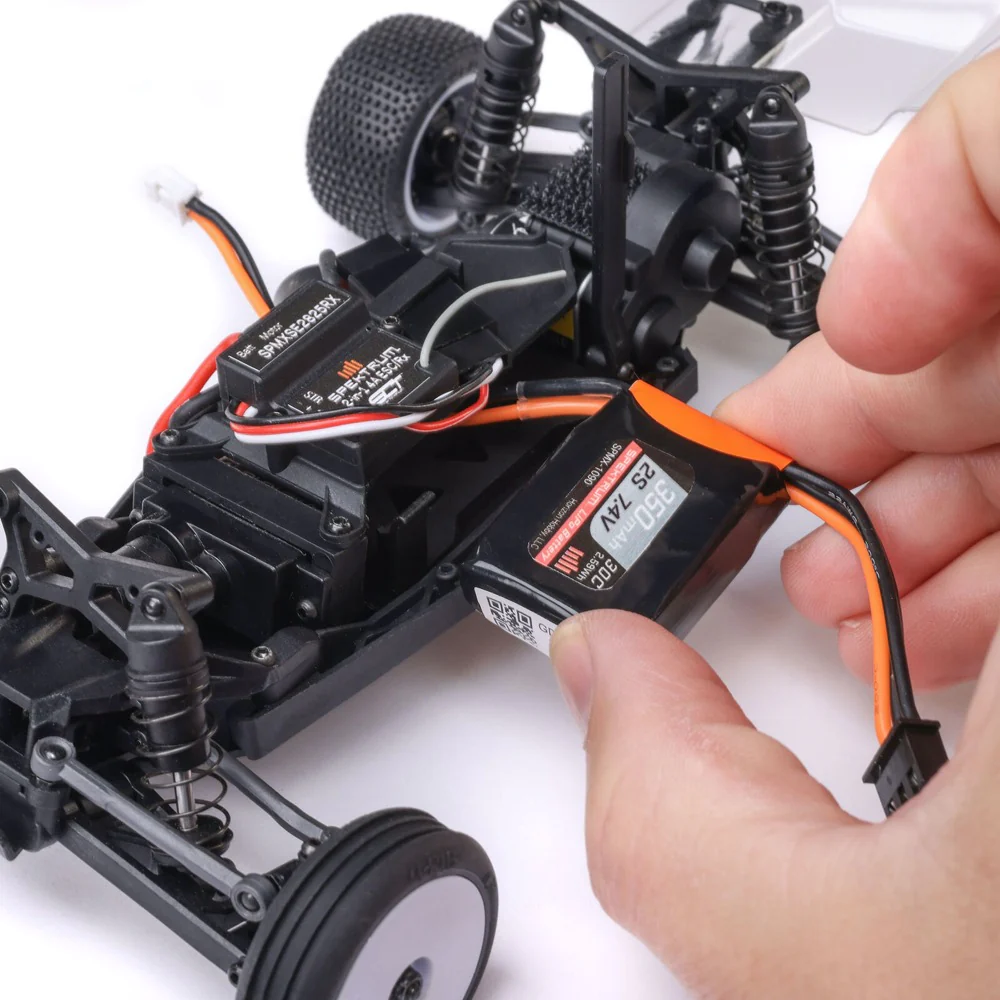 Losi 1/24 Micro-B 2wd RC Buggy (Silver) LOS00007T2 - Image 15