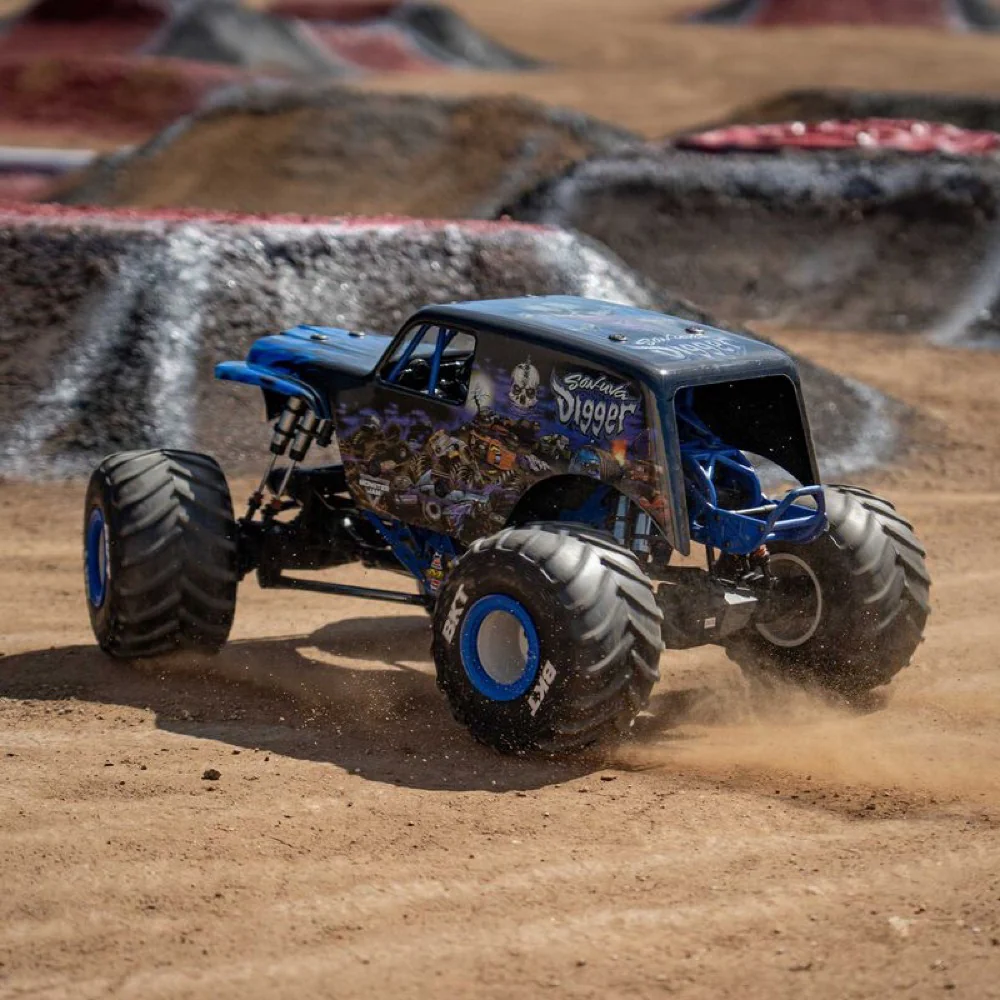Losi 1/8 LMT 2.0 Son-Uva Digger 4X4 Solid Axle Brushless Monster Truck RTR Blue LOS04028T2 - Image 18