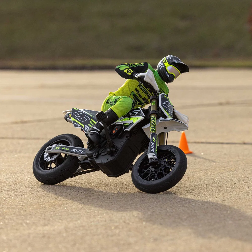 Losi LOS-2310 Promoto-SM 1/4 Super Moto Motorcycle FXR White RTR - Image 19