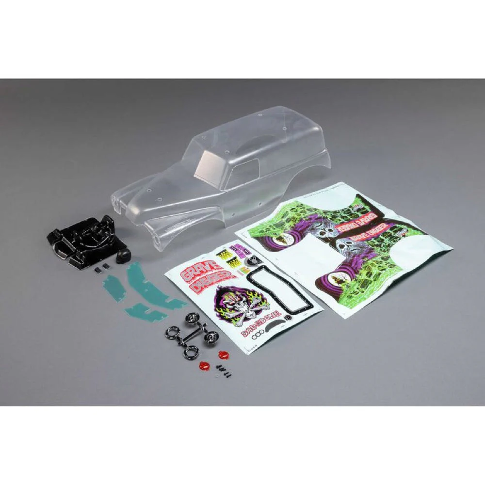 Losi LOS240014 Clear Body Set Grave Digger LMT
