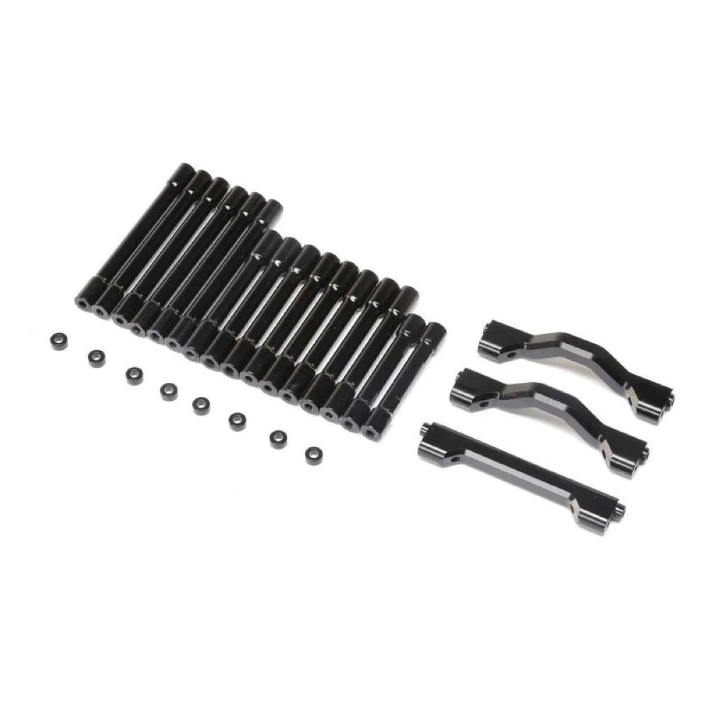 Losi LOS241076 Black Aluminium Crossbar Brace and Spacer Set LMT Tuned LMT