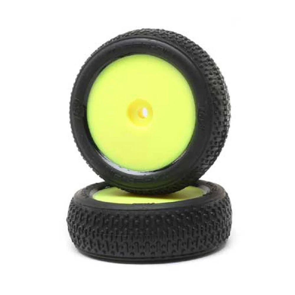 Losi LOS41015 Front Mounted Taper Pin with Yellow Wheels 2pcs Mini-B