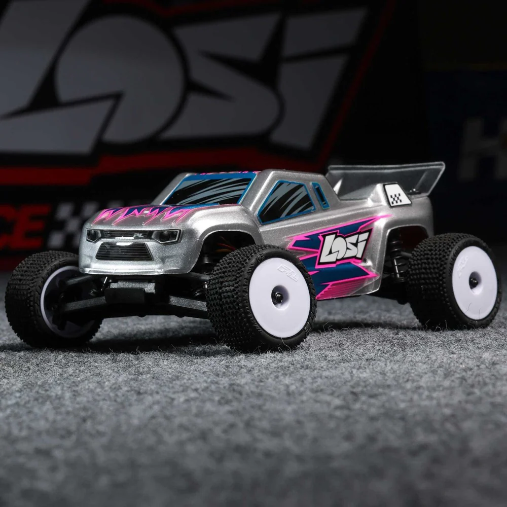 Losi Micro-T 1/28 2WD RC Stadium Truck (Silver) LOS-1392T2 - Image 21