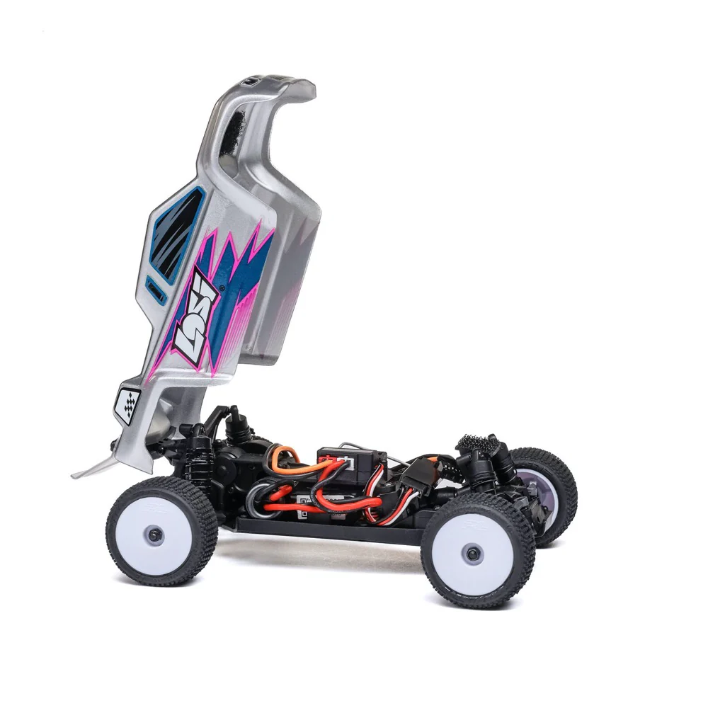Losi Micro-T 1/28 2WD RC Stadium Truck (Silver) LOS-1392T2 - Image 9