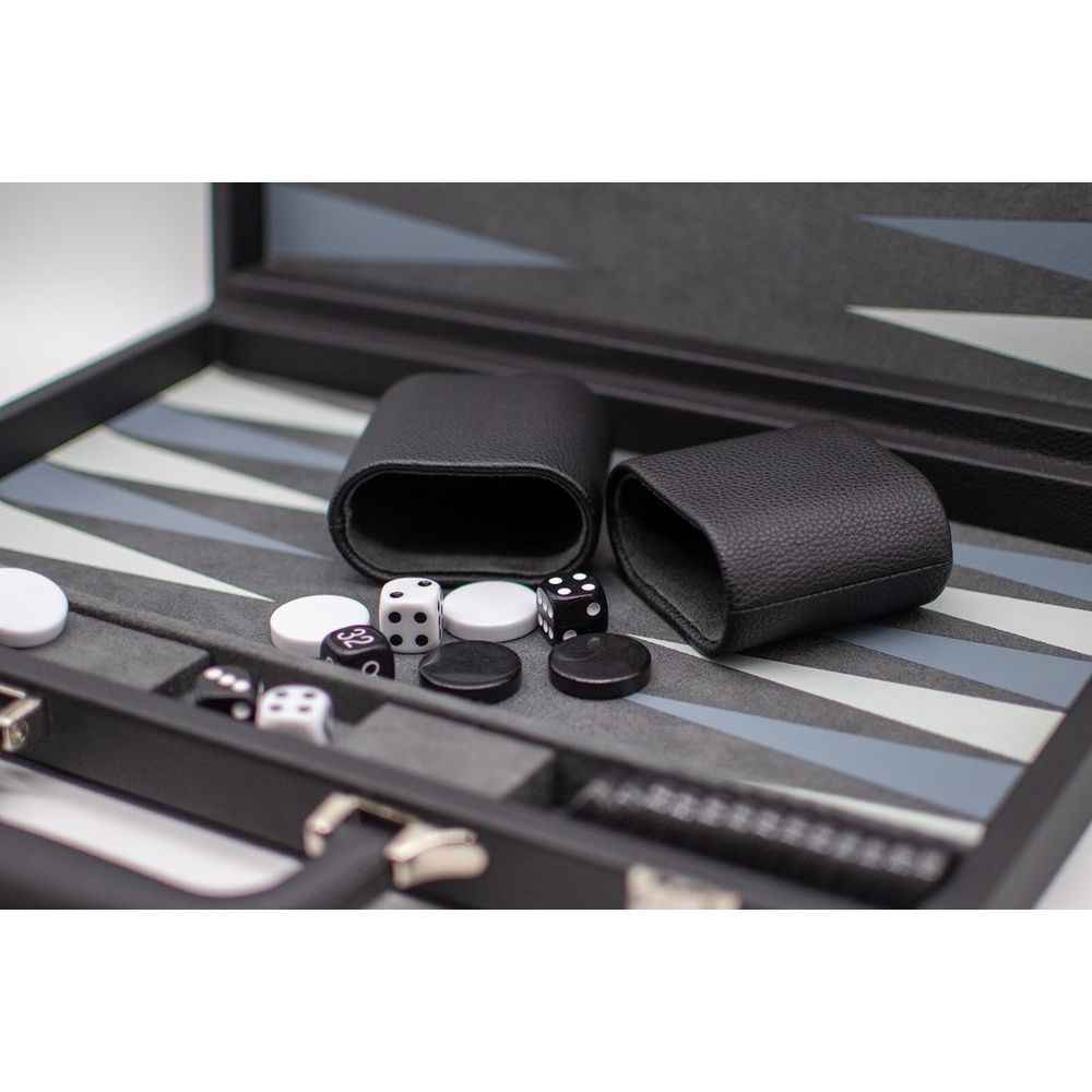 LPG Classics Leather Backgammon Set Black - Image 3