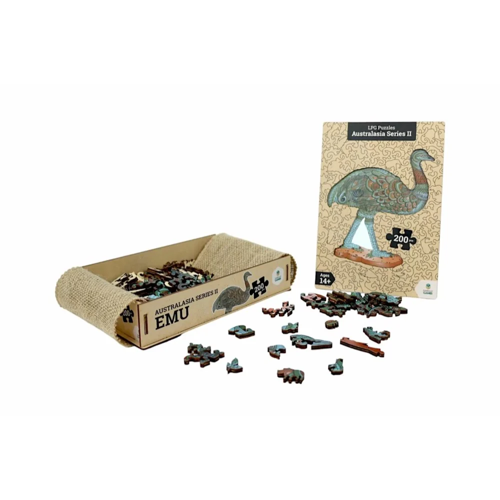 LPG Wooden Puzzle Oceania Animals Series 02 - Emu - Image 2