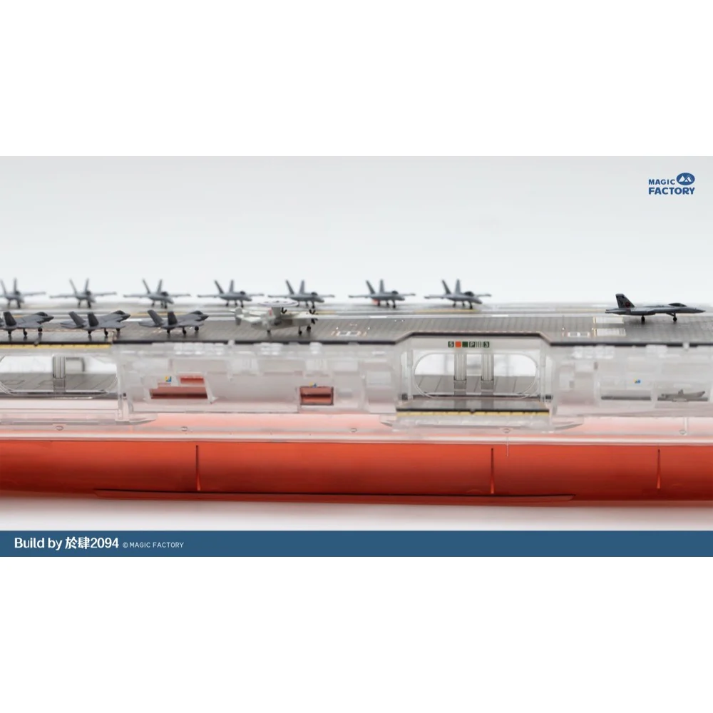 Magic Factory 6502 1/700 Clear Painted Colourful U.S. Navy Gerald R Ford class Aircraft Carrier - USS Gerald R. Ford CVN-78 - Image 4