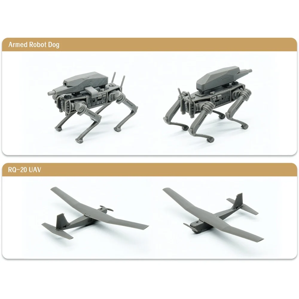 Magic Factory 7503 1/35 Armed Robot Dog & RQ-20 UAV Set - Image 7