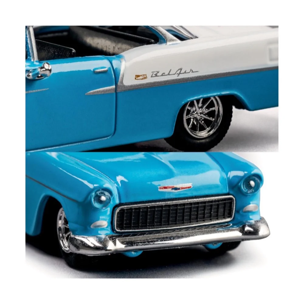 Majorette 78679 1/64 Chev Bel Air 1955 Blue/White - Image 4