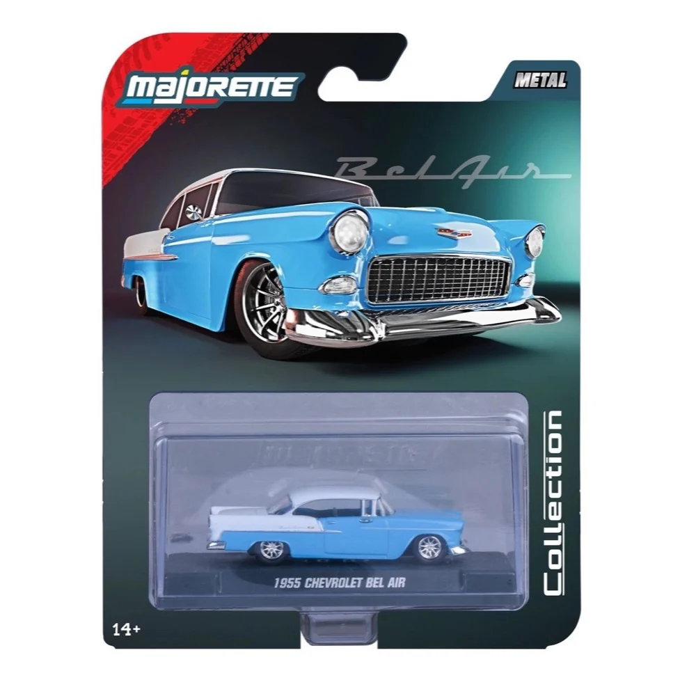 Majorette 78679 1/64 Chev Bel Air 1955 Blue/White - Image 5
