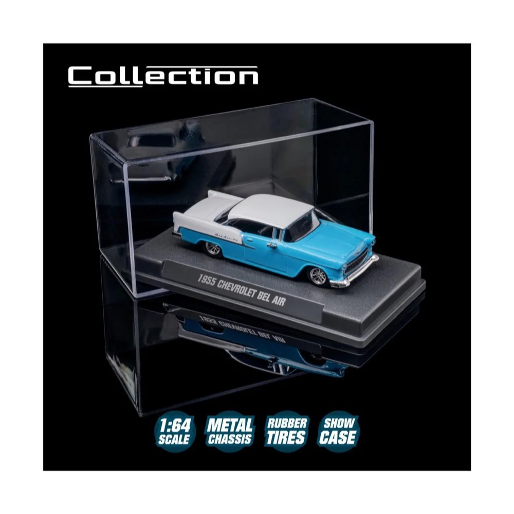 Majorette 78679 1/64 Chev Bel Air 1955 Blue/White - Image 6