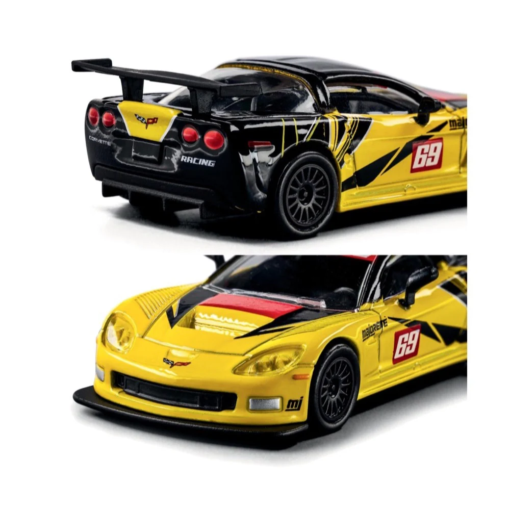 Majorette 78730 1/64 Chev Corvette C6R 2005 Yellow/Black - Image 4