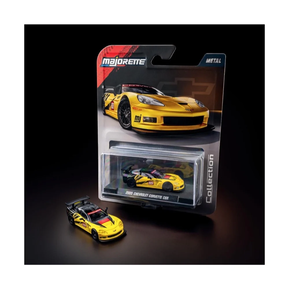 Majorette 78730 1/64 Chev Corvette C6R 2005 Yellow/Black - Image 7